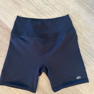 ALO Yoga Black Biker Shorts High-Waisted